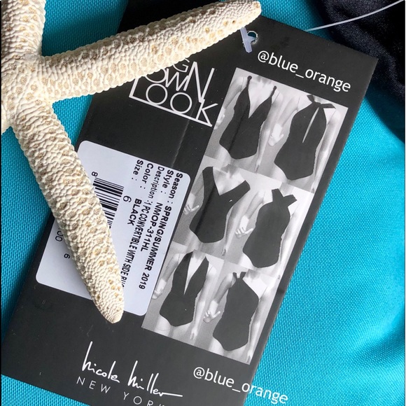 ✨NEW NICOLE MILLER NEW YORK✨CONVERTIBLE SWIMSUIT - Picture 4 of 5